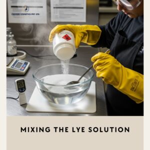 step 2 Mixing the Lye Solution Herbal Soap Manufacturing Process