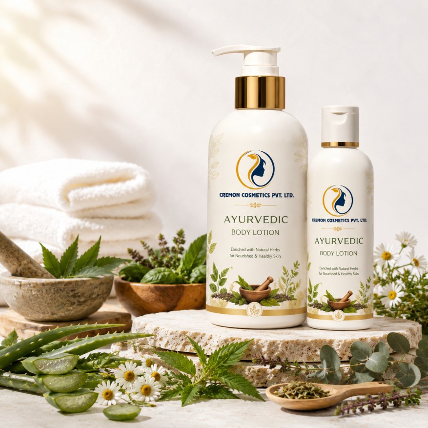Herbal body lotion manufacturing